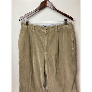 Tommy Hilfiger Mens Corduroy Pants‎ Pleated Front Tan Trousers